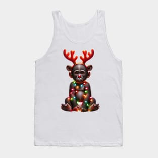 Christmas Red Nose Monkey Tank Top